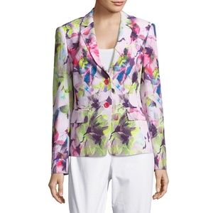BASLER Floral Blazer 2 Button NWOT EU 36 US 6